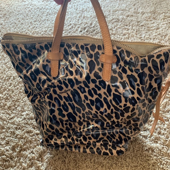 Consuela Bags Consuela Blue Jag Leopard Print Small Tote Bag Some